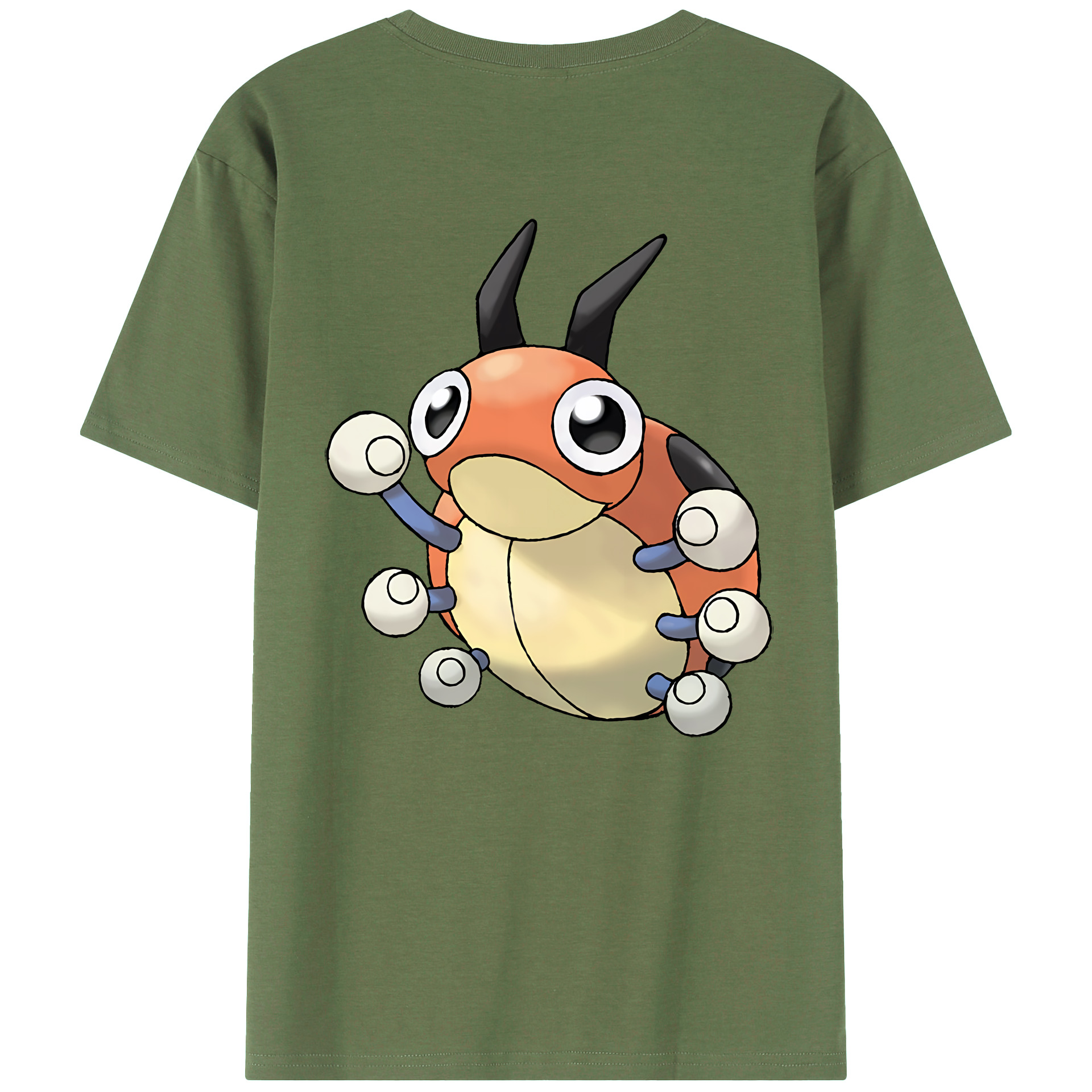 （画像用） ポケットモンスター Pokémon 綿100％ メンズ半袖Tシャツ（バックプリント） 通気性